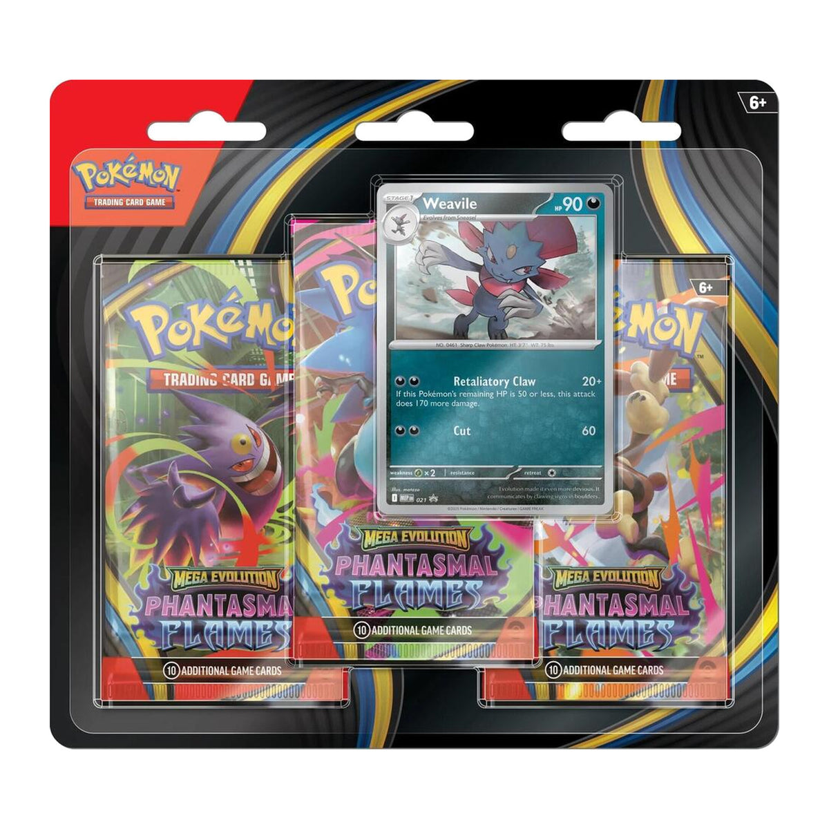Pokémon - Phantasmal Flames 3-Pack Blister Weavile
